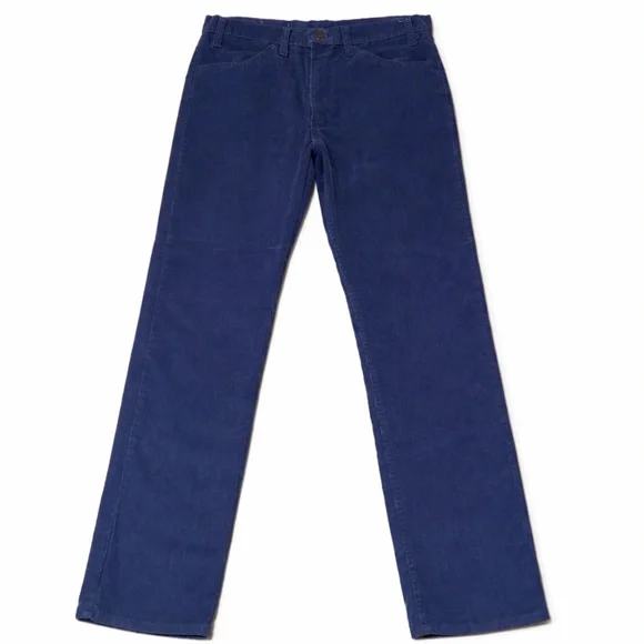 Vintage Levi’s 519 Navy Corduroy Pants White Tab USA 1986 Straight Leg W31 - Picture 3 of 8